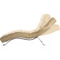 Chaise longue réglable multipositions, en cuir de luxe italien, SWEET, beige