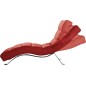 Chaise longue réglable multipositions, en cuir de luxe italien, SWEET, rouge