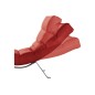 Chaise longue réglable multipositions, en cuir de luxe italien, SWEET, rouge