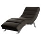 Chaise longue réglable multipositions, en cuir de luxe italien, SWEET, chocolat