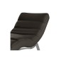 Chaise longue réglable multipositions, en cuir de luxe italien, SWEET, chocolat