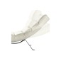 Chaise longue réglable multipositions, en cuir de luxe italien, SWEET, blanc cassé