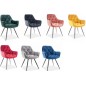 Ensemble de 2 chaises CHERIL en tissu de qualité, couleur curry