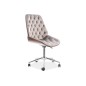 Fauteuil pivotant, tissu velours, couleur: gris
