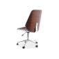 Fauteuil pivotant, tissu velours, couleur: gris