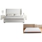 2EME paiement de la commande: Lit design de luxe PERFECTO, avec sommier à lattes, 160x200, blanc, Exceptionnel MATELAS Zéna 160x