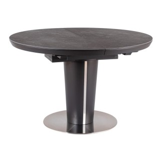 Table à manger extensible ronde / ovale Orba Ceramic couleur gris et noire