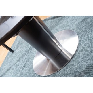Table à manger extensible ronde / ovale Orba Ceramic couleur gris et noire