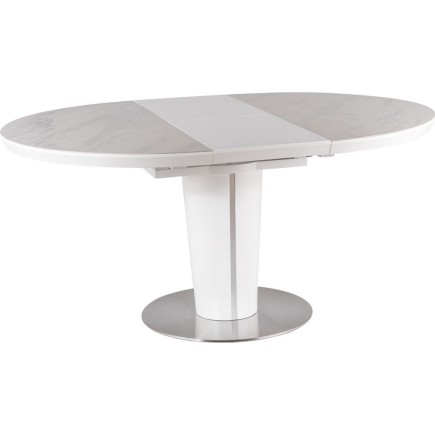 Table à manger extensible ronde / ovale Orba Ceramic couleur gris et blanc