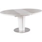 Table à manger extensible ronde / ovale Orba Ceramic couleur gris et blanc