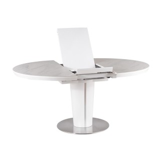 Table à manger extensible ronde / ovale Orba Ceramic couleur gris et blanc