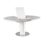 Table à manger extensible ronde / ovale Orba Ceramic couleur gris et blanc
