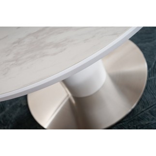 Table à manger extensible ronde / ovale Orba Ceramic couleur gris et blanc