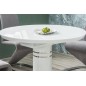 Table extensible STREET blanche, plateau: MDF + dessus verre trempé
