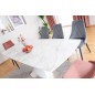 Table à manger extensible Satori II Ceramic, effet marbre
