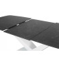 Table à manger extensible Casta II Ceramic, couleur noire et blanche