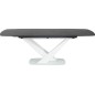 Table à manger extensible Casta II Ceramic, couleur noire et blanche