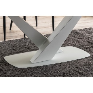 Table à manger extensible Casta II Ceramic, couleur noire et blanche