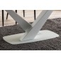 Table à manger extensible Casta II Ceramic, couleur noire et blanche