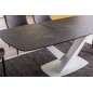 Table à manger extensible Casta II Ceramic, couleur noire et blanche