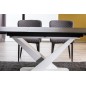 Table à manger extensible Casta II Ceramic, couleur noire et blanche