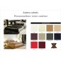 Lit en cuir italien de luxe FOSTER, personnalisé, 140x190