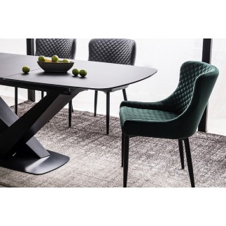 Table à manger extensible Casta I , couleur noire