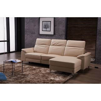 Canapé d'angle relax de luxe 5 places BRINDA, noir, angle droit
