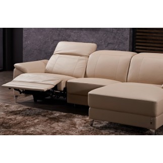 Canapé d'angle relax de luxe 5 places BRINDA, noir, angle droit