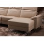 Canapé d'angle relax de luxe 5 places BRINDA, noir, angle droit