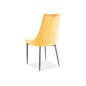 Lot de 2 chaises TRIANON en tissu velours de qualité, couleur curry