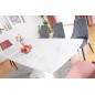 Lot de 2 chaises TRIANON en tissu velours de qualité, couleur curry