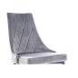 Lot de 2 chaises TRIANON en tissu velours de qualité, couleur gris