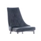 Lot de 2 chaises TRIANON en tissu velours de qualité, couleur noir