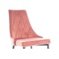 Lot de 2 chaises TRIANON en tissu velours de qualité, couleur rose ancien