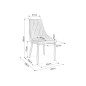 Lot de 2 chaises TRIANON en tissu velours de qualité, couleur rose ancien