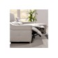 Canapé d'angle double relax en cuir de buffle italien de luxe 5 places BiRELAX, noir, angle droit