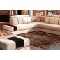 Canapé d'angle en cuir italien 6/7 places RIVA, entièrement marron uni, (en option grande banquette marron uni) (en stock en mar