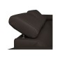 Canapé d'angle en cuir italien de luxe 5 places ASTERO, chocolat , angle droit