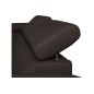 - Canapé d'angle en cuir italien de luxe 5 places ASTERO, chocolat, angle gauche