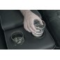 Canapé d'angle relax en cuir de buffle italien de luxe avec 2 relax électriques, 7/8 places, MONTE CARLO, gris foncé et surpiqur