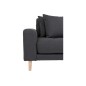 Canapé d'angle en tissu matelassé de qualité LIMA coloris gris foncé, angle droit Canapé d'angle en tissu matelassé de qualité LIMA coloris gris foncé, angle droit