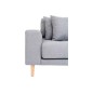 Canapé d'angle en tissu matelassé de qualité LIMA coloris gris clair, angle droit