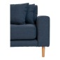 Canapé d'angle en tissu matelassé de qualité LIMA coloris bleu foncé, angle droit Canapé d'angle en tissu matelassé de qualité LIMA coloris bleu foncé, angle droit