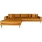 - Canapé d'angle en tissu velours de qualité, LIMA VELOURS, coloris moutarde, angle gauche - Canapé d'angle en tissu velours de qualité, LIMA VELOURS, coloris moutarde, angle gauche
