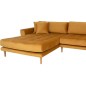 - Canapé d'angle en tissu velours de qualité, LIMA VELOURS, coloris moutarde, angle gauche - Canapé d'angle en tissu velours de qualité, LIMA VELOURS, coloris moutarde, angle gauche