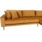 Canapé d'angle en tissu velours de qualité, LIMA VELOURS, coloris moutarde, angle droit Canapé d'angle en tissu velours de qualité, LIMA VELOURS, coloris moutarde, angle droit