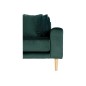 Canapé d'angle en tissu velours de qualité, LIMA VELOURS, coloris vert, angle gauche Canapé d'angle en tissu velours de qualité, LIMA VELOURS, coloris vert, angle gauche