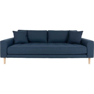 Canapé 3 places en tissu de qualité LISA coloris bleu foncé