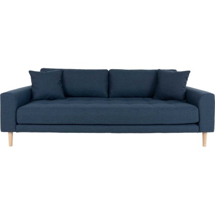 Canapé 3 places en tissu de qualité LISA coloris bleu foncé
